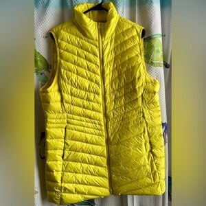 Lands' End Yellow Down Vest